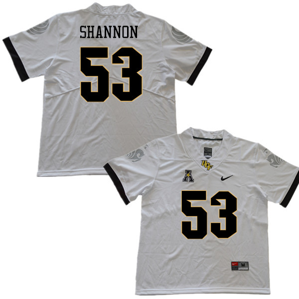 Men #53 Randy Shannon UCF Knights College Football Jerseys Sale-White